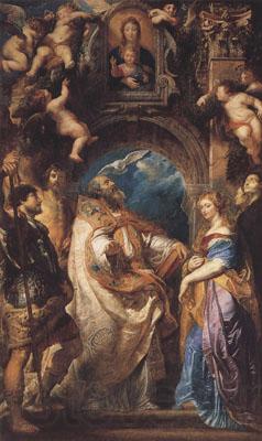 Peter Paul Rubens St Gregory the Great Surrounded by Otber Saints (mk01) Norge oil painting art